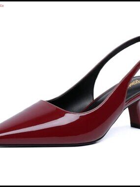 Women's Slingback Kitten Heels Pointy Closed Toe Dressy Pumps